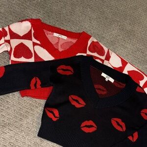 LOT OF TWO (2) MADDEN NYC XS V-Neck Sweaters